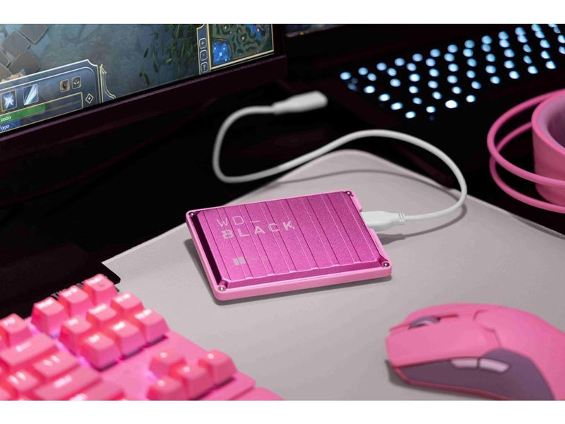 WD 2TB BLACK P10 Game Drive USB 3.2 Gen 1, Micro B Model WDBA2W0020BPK-WES1 Pink