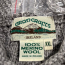 ARAN CRAFTS MERINO WOOL SWEATER CARDIGAN BUTTON CLOSURE PARSNIP 2XL - SOFT GRAY - Like New