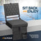 ALPCOUR FOLDING RECLINING STADIUM SEATS WITH BACK SUPPORT FOR BLEACHERS - BLACK - Like New