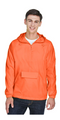 8925 UltraClub Adult Quarter-Zip Hooded Pullover Pack-Away Jacket New