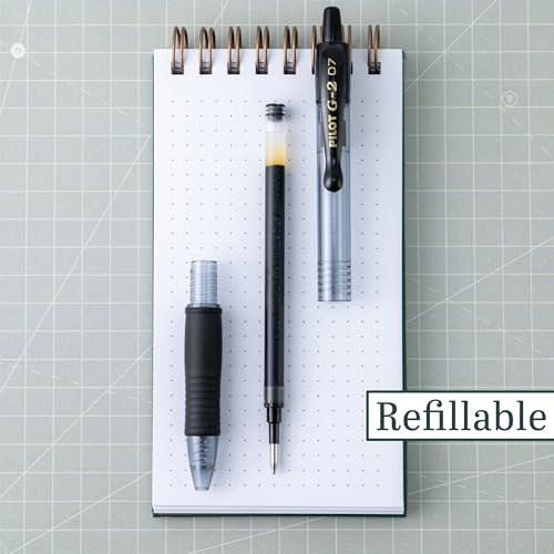 PILOT G2 PREMIUM GEL ROLLER PENS 0.7 POINT SMOOTH PENS BLACK PACK OF 12 BLACK - Brand New