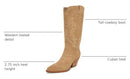 B0DDVP52GY Sam Edelman Women's James Western Boot, Safari Tan Wide Calf, 11 - Brand New