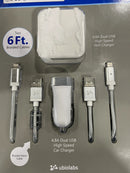 UBIO LABS HIGH SPEED LIGHTNING CABLE KIT FOR IPHONE/IPAD/IPOD - WHITE - Brand New
