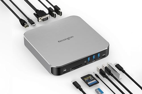 KENSINGTON AD220S3 DUAL DISPLAY DOCK FOR ANY MACBOOK M1/M2/M3/M4 - SILVER - Like New