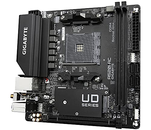 GIGABYTE A520I AC AMD A520 SOCKET AM4 MINI ITX DDR4-SDRAM MOTHERBOARD - BLACK - Like New