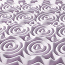 MELLOW 1.5 INCH 5-ZONE MEMORY FOAM MATTRESS TOPPER, 5ZMF-1.5QL, QUEEN -LAVENDER - Brand New