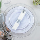 WELLIFE 350Pcs Silver Plastic Plates with Disposable Silverware - Silver - Brand New