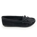 400-BLACK-6 MINNETONKA KILTY HARDSOLE WOMEN BLACK SIZE 6 - Like New