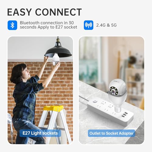 Light Bulb Security Camera WiFi Lightbulb Security Cameras - Scratch & Dent