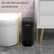 KSSKSS SMALL BATHROOM TRASH CAN WITH SOFT CLOSE LID STAINLESS STEEL (MATT BLACK) - Like New