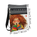 LIUENMGG CARTOON CURLY-HAIRED BLONDE LADY CROSSBODY BAG - CURLY HAIR LADY 01 - Like New