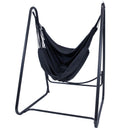 SUNNYDAZE DECOR PATIO HAMMOCK CHAIR WITH STAND, A-FRAME, 350lbs - BLACK - Like New