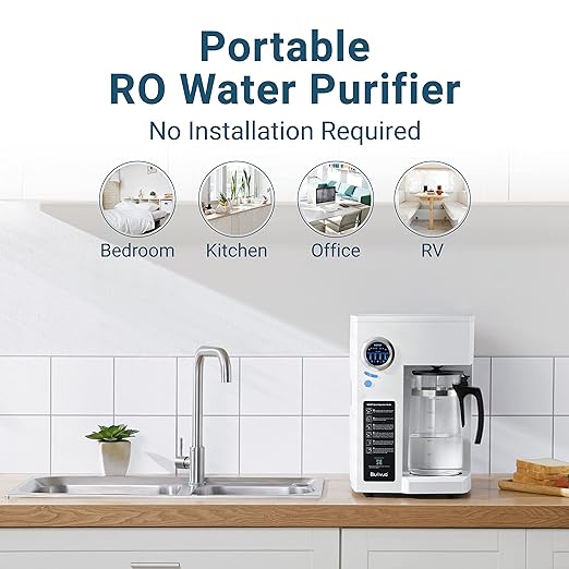 Bluevua RO100ROPOT Reverse Osmosis System Countertop Water Filter - WHITE - Like New