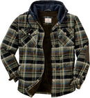 LEGENDARY WHITETAILS MEN'S HOODED SHIRT UNION PLAID MEDIUM - Brand New