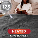 SUNBEAM ROYAL ULTRA FLEECE HEATED ELECTRIC BLANKET KING SIZE 32810037 - IRON - Like New