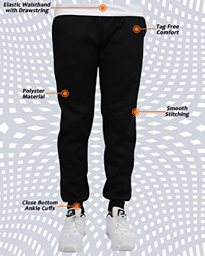 GALAXY BY HARVIC MEN'S SLIM FIT FLEECE JOGGER PANTS MEN XL BLACK - Brand New