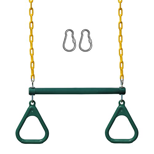 093006832101 Jungle Gym Kingdom Swing Sets for Backyard Monkey Bars Green - Like New