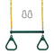 093006832101 Jungle Gym Kingdom Swing Sets for Backyard Monkey Bars Green - Like New
