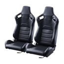 VEVOR RACING SEAT RACING COCKPIT ADJUSTABLE WIDE ANGLE TILT H-8005 - BLACK - Like New