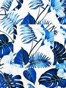 Ainiko Men's Short Sleeve Hawaiian Shirt - BLUE FLOWER - Size S - Like New