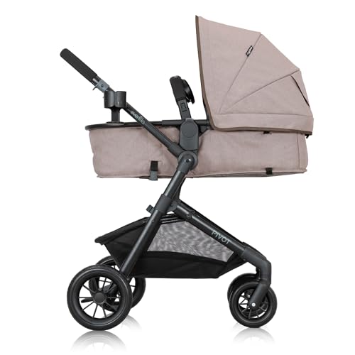 Evenflo Pivot Modular Travel System LiteMax Infant Car Seat TS100412477 - Tan - Like New