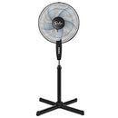 Simple Deluxe Oscillating 16" 3 Adjustable Speed Pedestal Stand, 16" Black - Like New