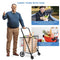 SUPER DEAL FOLDING SHOPPING CART WHEELS DOUBLE BASKET FOR GROCERIES - BLACK - Like New