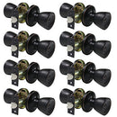 Probrico 8 Pack Tulip-Style Door Knobs Door Lock Handle Lockset - Bronze - Brand New