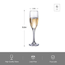 Sunnow Vastto 6 Ounce Classic Champagne Flute Glass Wedding Party 12 Count - Brand New