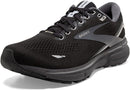 BROOKS WOMEN'S GHOST 15 GTX RUNNING SHOE -BLACK/BLACKENED PEARL/ALLOY - SIZE 7.5 - Like New