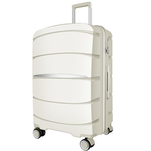 AXIDOU 20" HARDSHELL CARRY-ON LUGGAGE - WHITE - Like New