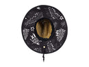 Roxy Tomboy Printed Straw Sun Hat Anthracite SM/MD - Like New