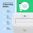 VREMI 10,000 BTU PORTABLE AIR CONDITIONER WITH HORIZONTAL DESIGN - WHITE - Like New