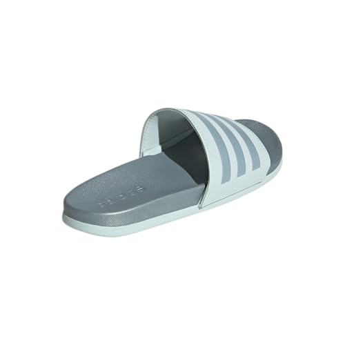 Women Adidas Adilette Comfort Halo Mint/Magic Grey Metallic Slide Sandal 8 - Like New