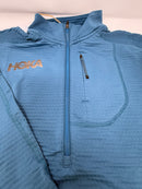 HOKA MEN'S 1/2 ZIP RUNNING PULLOVER - SIZE: MEN S - BLUE STEEL - Brand New