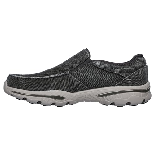 SKECHERS MEN CRESTON-MOSECO MOC TOE SLIP ON SIZE MEN 7 CHARCOAL - Brand New
