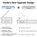 Hanke 20" Carry On Luggage Front Pocket Aluminum Frame Hard Shell - Smoke White - Brand New