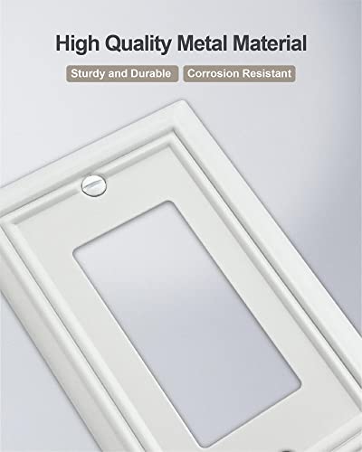 ZILLSEA 4-Pack Decorator Wall Plates Midsize White - Like New
