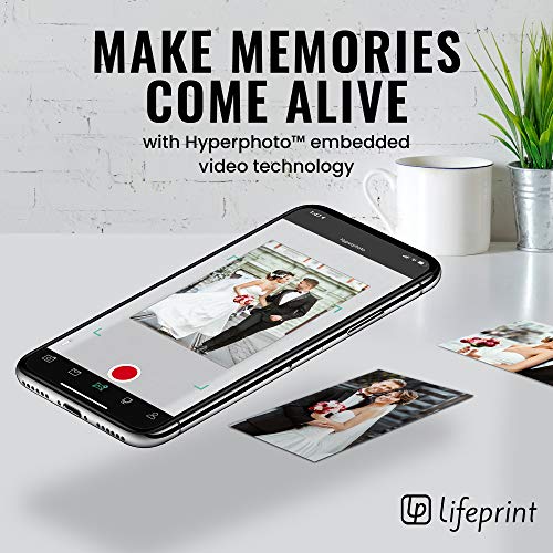 LIFEPRINT 2X3 PHOTO AND VIDEO PRINTER FOR IPHONE AND ANDROID - BLACK - Like New