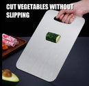 S.E.Q QUICK.SIMPLE EASY STAINLESS STEEL REVERSIBLE CHOPPING BOARD 23.5X19.5 - Like New