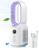 Let' Me DESK FAN, 106° OSCILLATING Fan FOR INDOORS, Small, NO Battery - WHITE - Like New