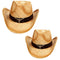 SIMPLICITY KIDS & WOMEN WESTERN STRAW COWGIRL COWBOY HAT ONE SIZE - NATURAL - Like New