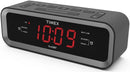 TIMEX DUAL ALARM AM/AF RADIO BUZZER LED DISPLAY USB CHARGE PORT - Scratch & Dent