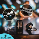 EARGASM HIGH FIDELITY EARPLUGS WITH BLUE FILTERS - TRANSPARENT/BLUE - Brand New