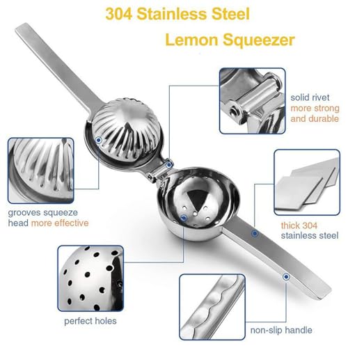 AFFOX PREMIUM LEMON SQUEEZER EXTRA LARGE JUICE EXTRACTOR - SILVER - Like New