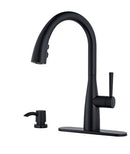 Pfister Raya Kitchen Faucet Pull Down Sprayer Soap Dispenser F5297RYB - Black - Brand New