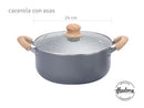 HUDSON Aluminum and Ceramic Nonstick Covered 5 Pc Stockpots and Frypan Set - Brand New