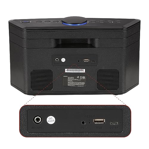 AIWA WIRELESS SPEAKER - UNLEASH POWERFUL SOUND, Bluetooth, Alarm Clock - BLACK - Like New