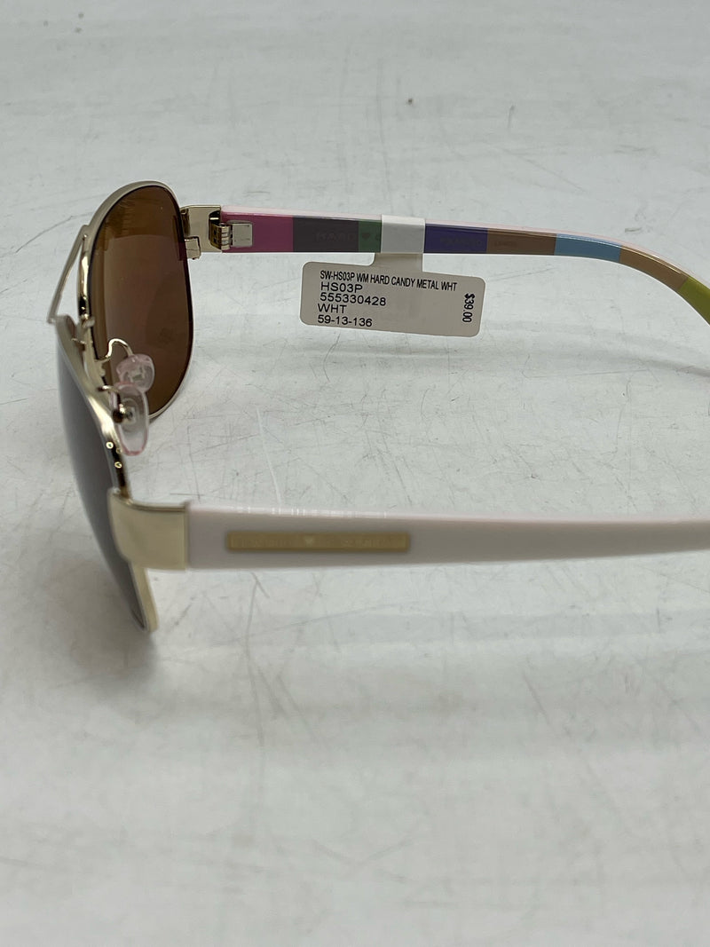 HARD CANDY SUNGLASSES, HS3 WHITE Like New