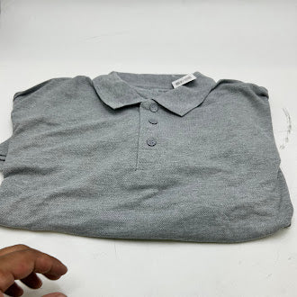 AUTHENTIC GALAXY BY HARVIC COTTON T-SHIRT UNIFORM - SIZE: MEN 3XL - HEATHER GRAY - Brand New